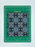 Majolica "Floral Tile Dark Blue" by Jo Rose for Lewis & Irene Fabrics