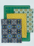 Majolica "Multi Tile Minty Green" by Jo Rose for Lewis & Irene Fabrics
