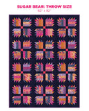 Mauve Sugar Bear 28 F8 (Throw) or FQ (Queen) Bundle Quilt Kit by Crystal Manning for Moda Fabrics