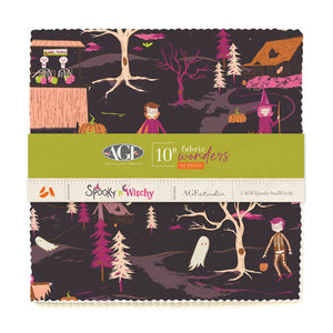 Spooky 'n Witchy 10" Square/Layer Cake Pre-Cut Bundle by Art Gallery Fabrics Studio