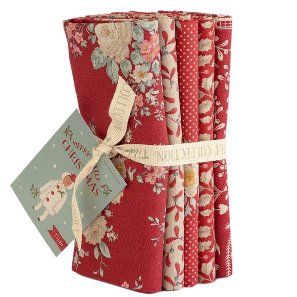 Merry Little Christmas - Bundle in Red - 5 Fat Quarter Bundle by Tilda