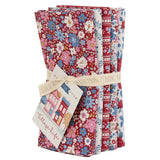 Village Life - Burgundy Colorway - 5 Fat Quarter Bundle by Tilda