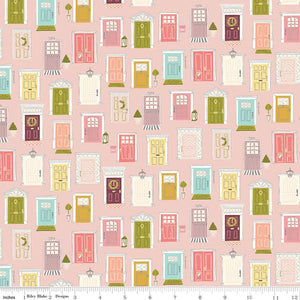 Blossom Lane "Front Doors Blush" by Katherine Lenius for Riley Blake Designs