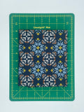 Majolica "Floral Tile Dark Blue" by Jo Rose for Lewis & Irene Fabrics