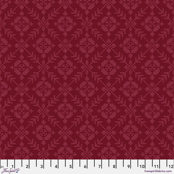 Good Gracious Fair Isle Small in Cranberry by Anna Maria for Free Spirit Fabrics