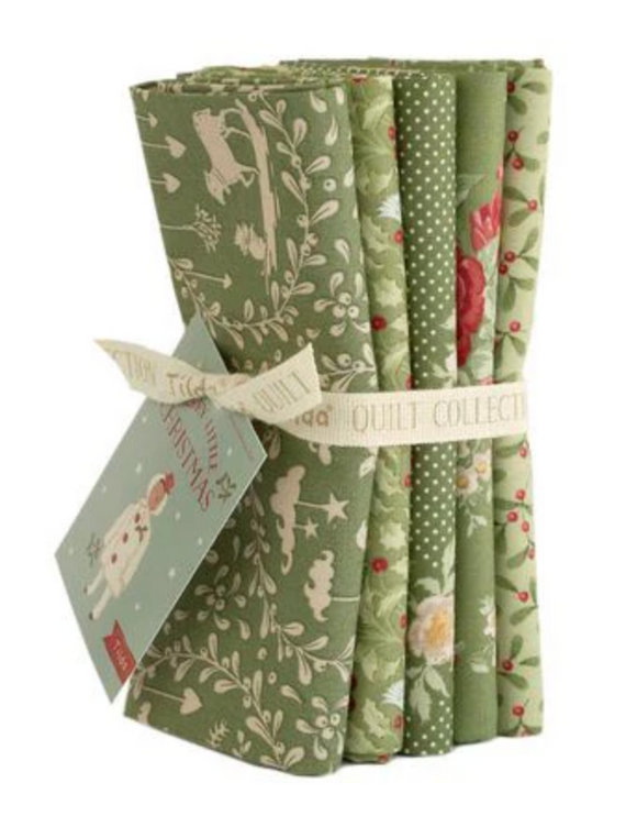 Merry Little Christmas - Bundle in Green - 5 Fat Quarter Bundle by Tilda
