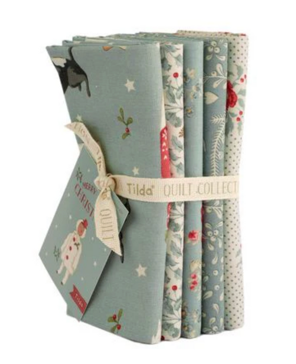 Merry Little Christmas - Bundle in Duck Egg - 5 Fat Quarter Bundle by Tilda