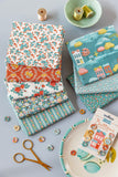 Village Life - Petrol/Teal Colorway - 5 Fat Quarter Bundle by Tilda