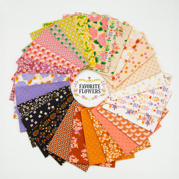 Favorite Flowers 26 Fat Quarter Bundle a Collaborative Collection by Ruby Star Society