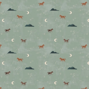 Salt River "Wild Horses Can Run For Miles" by Kass Reich for Cotton & Steel