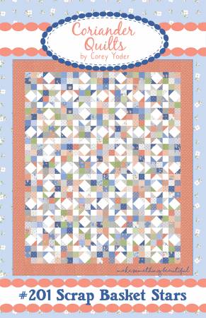Scrap Basket Stars #201 by Corey Yoder for Coriander Quilts