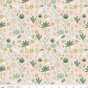 Hibiscus "Foliage Blush" by Simple Simon and Company for Riley Blake Designs