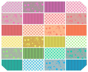 Neon True Colors 5" Charm Pack by Tula Pink for Free Spirit Fabrics