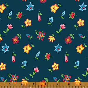Five and Ten "Navy Floral Toss" by Denyse Schmidt for Windham Fabrics