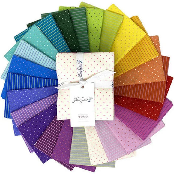 Tiny Coordinates True Colors 24 Fat Quarter Bundle by Tula Pink for Free Spirit Fabrics